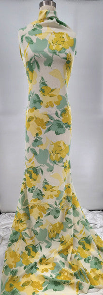 1 Yard Poly Bubble Textured Green Fabric, 58/60" Wide, Lightweight & Crinkle Woven Material