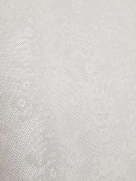 1 Yard Ivory Daisy Embroidery Mesh Tulle Net Fabric for Lingerie Bridal 54 Inches Wide