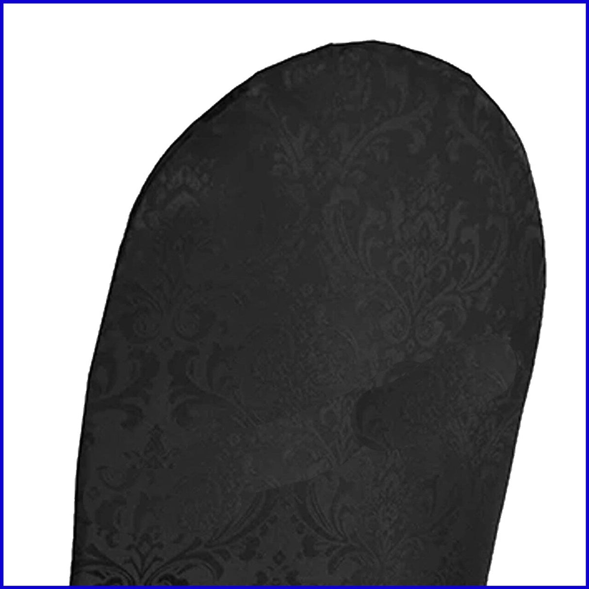 1 Piece Black Floral Damask Jacquard Chair Cover, Elegant Polyester Banquet Slipcover