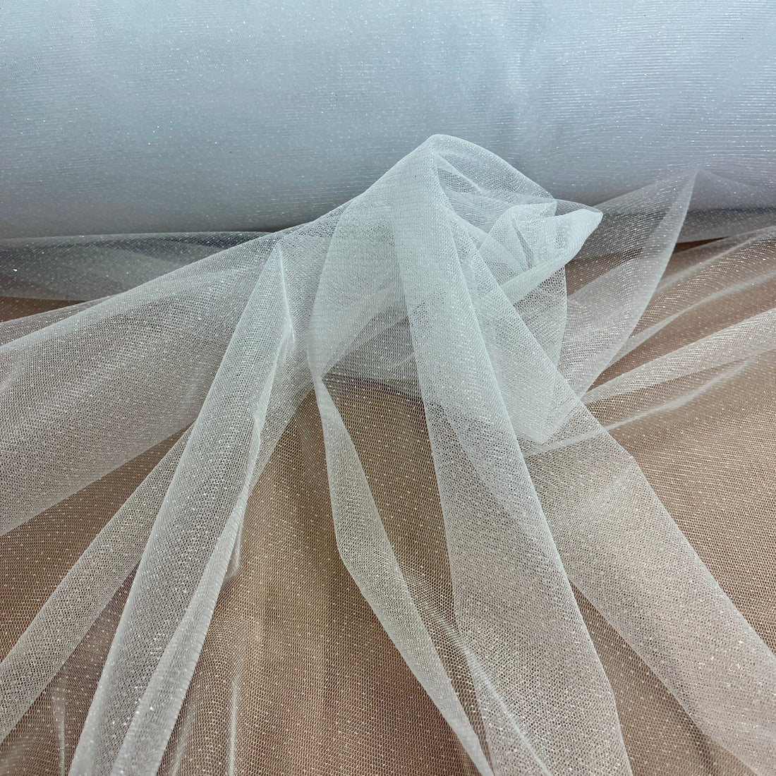 1 Yard 60" Wide Glitter Mesh Fabric Perfect for Bridal, Quinceanera & Dance Costumes