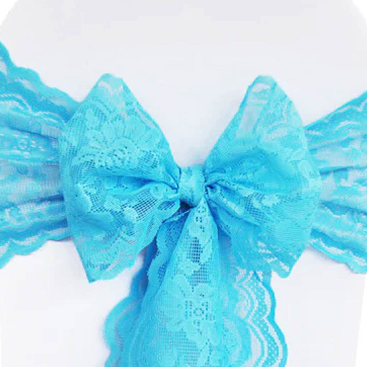 10 Pieces Turquoise Caspari Lace Chair Sashes for Vibrant Event Decor 9x108 inches 9x108 Inches