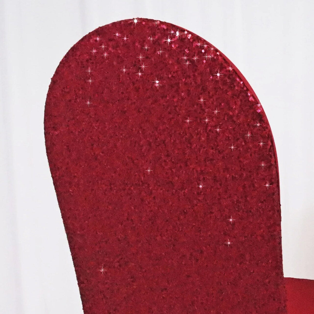 1 Piece Apple Red Sequin Chair Cover, Stretch Spandex Fit for Banquet Events