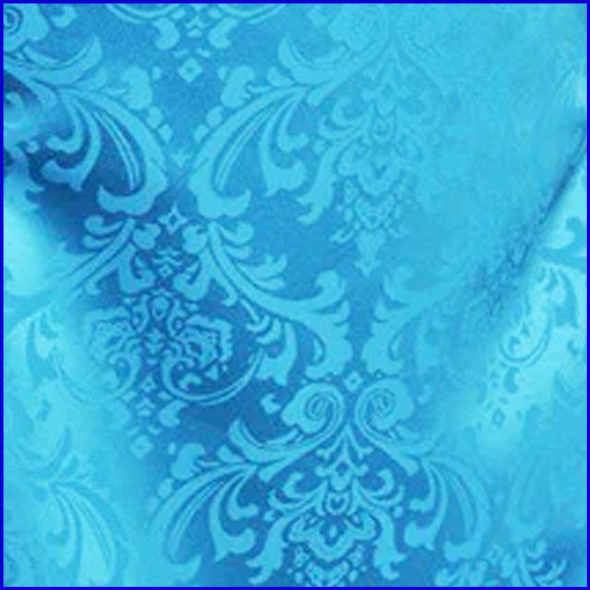 1 Piece Turquoise Damask Jacquard Chair Cover for Weddings & Events