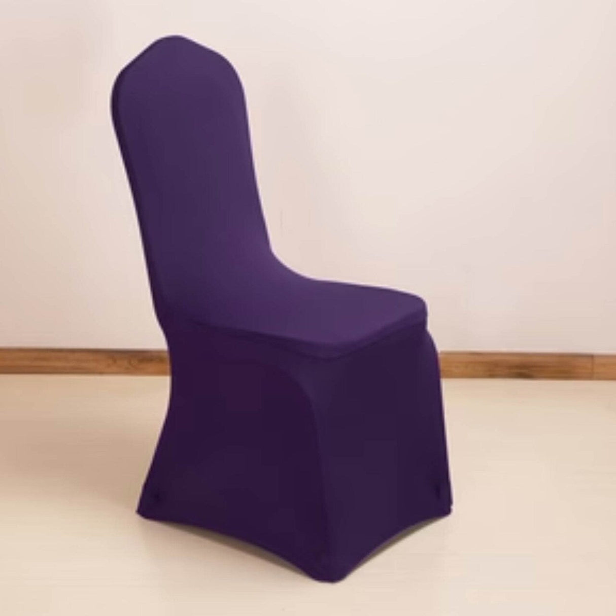 1 Piece Spandex Banquet Chair Cover Eggplant Stretch Wrinkle Resistant Elegant Event Decor