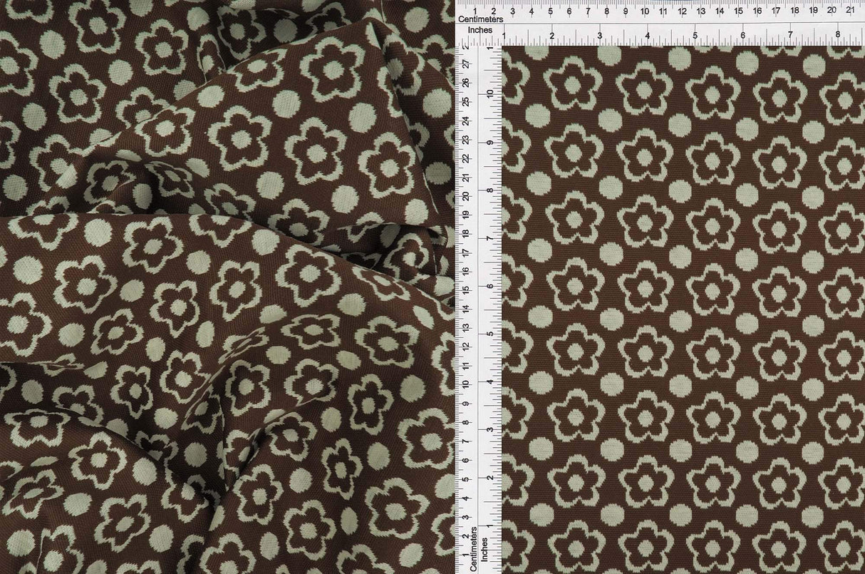 58/60" Double Knit Jacquard Geo Fabric 96% Polyester 4% Spandex 240 GSM by Yard