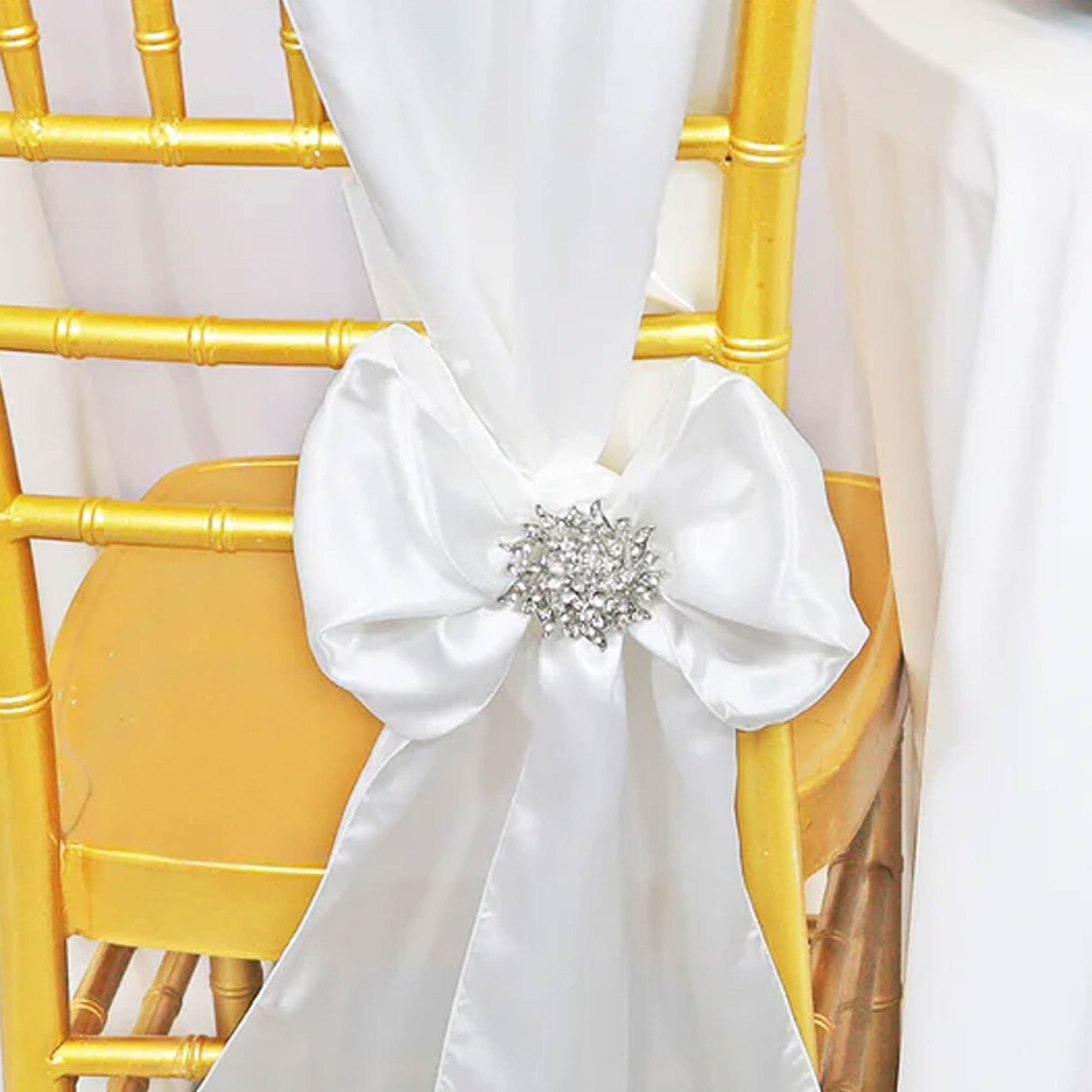 1 Piece Vintage Rhinestone Chair Band Buckle Elegant Metal Accent 2 Inch Width