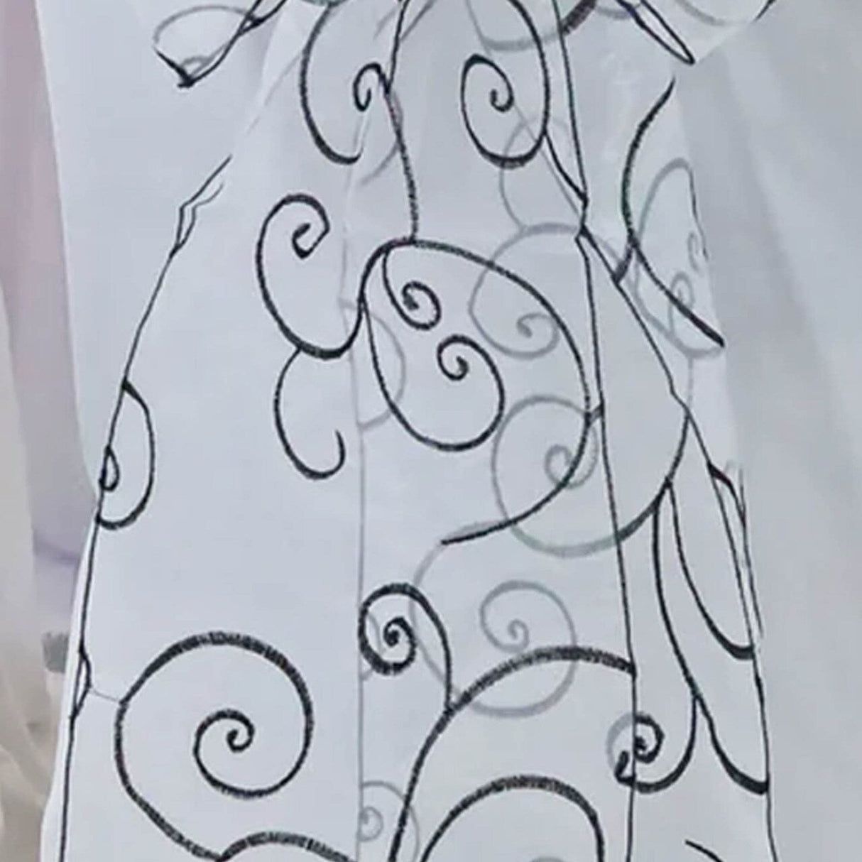 10 Pieces White Or Black Embroidered Organza Chair Sashes 8"x108" Elegant Wedding & Event Decor