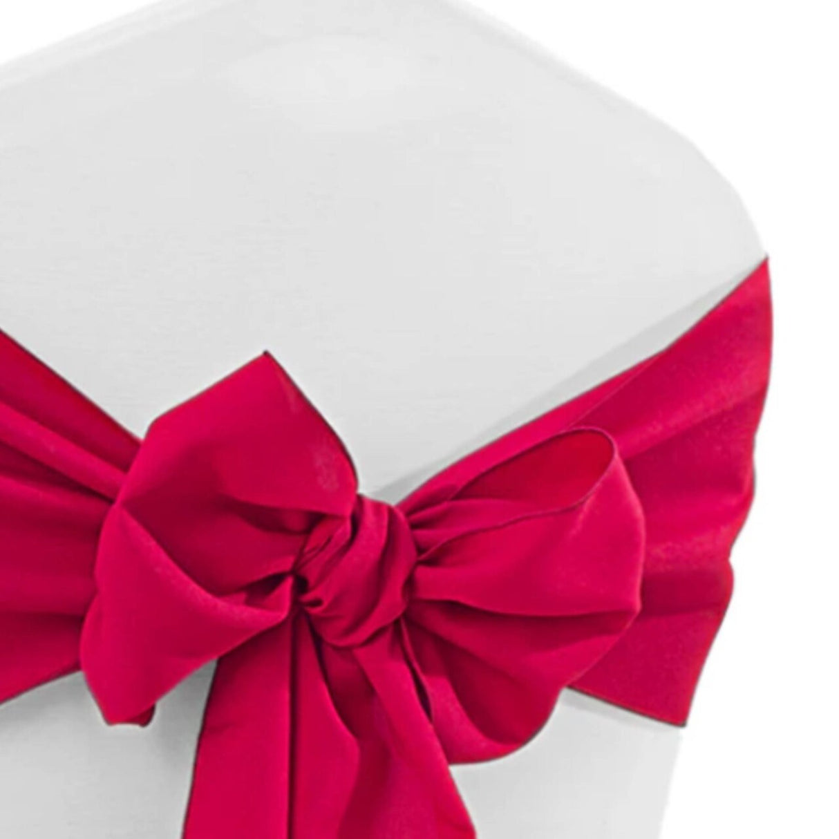 10 Pieces Apple Red Elegant Polyester Chair Sashes 8"x108" for Weddings & Events