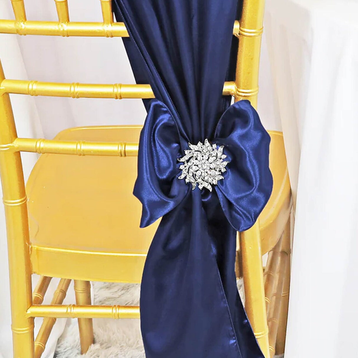 1 Piece Tiff Blue Or Aqua Blue Sequin Spandex Chair Cap 13.5 inch by 10 inch Party Decor