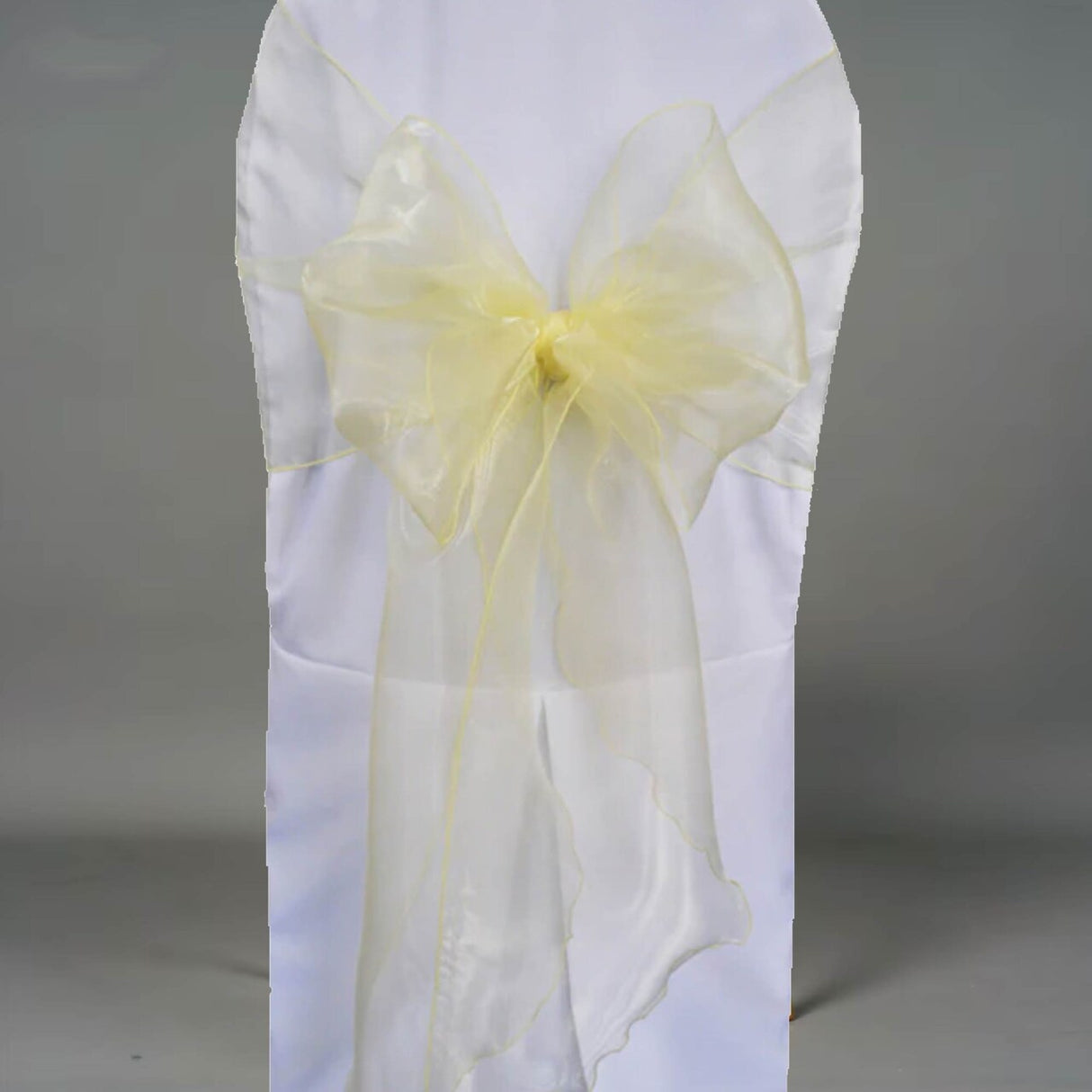 10 Pieces 12 by 116 inches Angle End Organza Chair Sashes Baby Maize