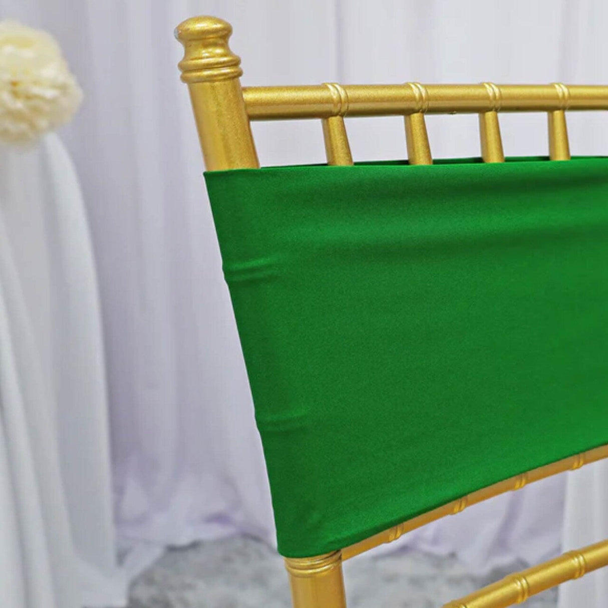 10 Pieces Eggplant Stretch Spandex Chair Bands for Banquet Chairs 7 x 13 Inches