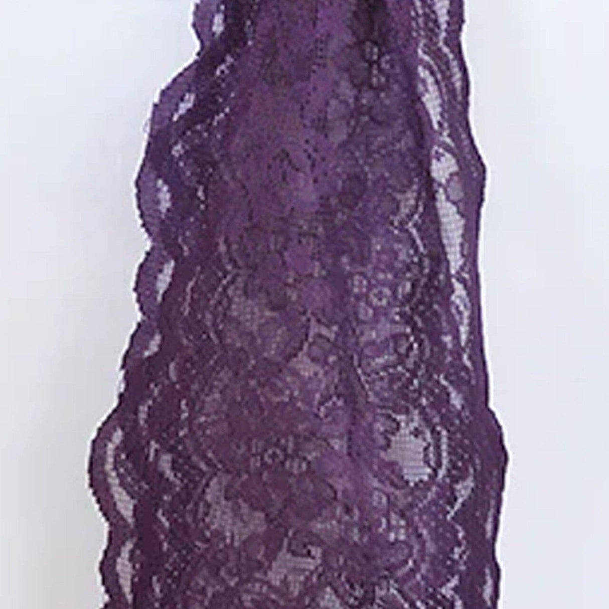 10 Pieces Elegant Eggplant Caspari Lace Chair Sashes for Weddings 9" x 108"