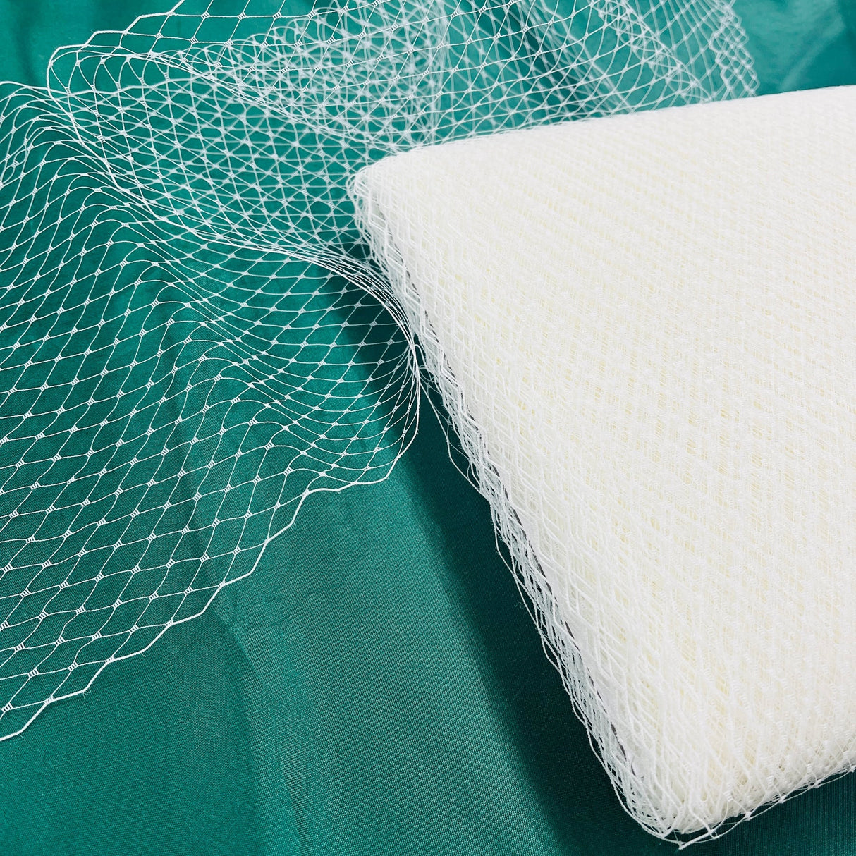 1 Yard Bandeau Veil Tulle Mesh Fabric | 9" Width | Fine Netting for Bridal, Birdcage Veils & Costumes