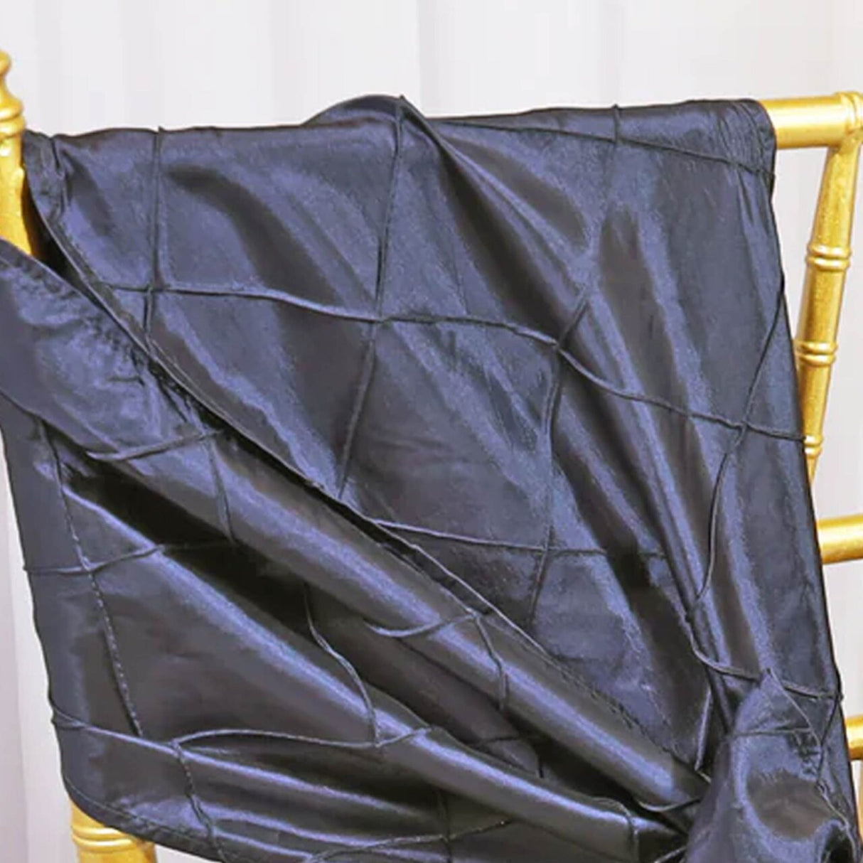 10 Pieces Elegant Pewter Charcoal Pintuck Taffeta Chair Sashes 9.5 x 108 Inches