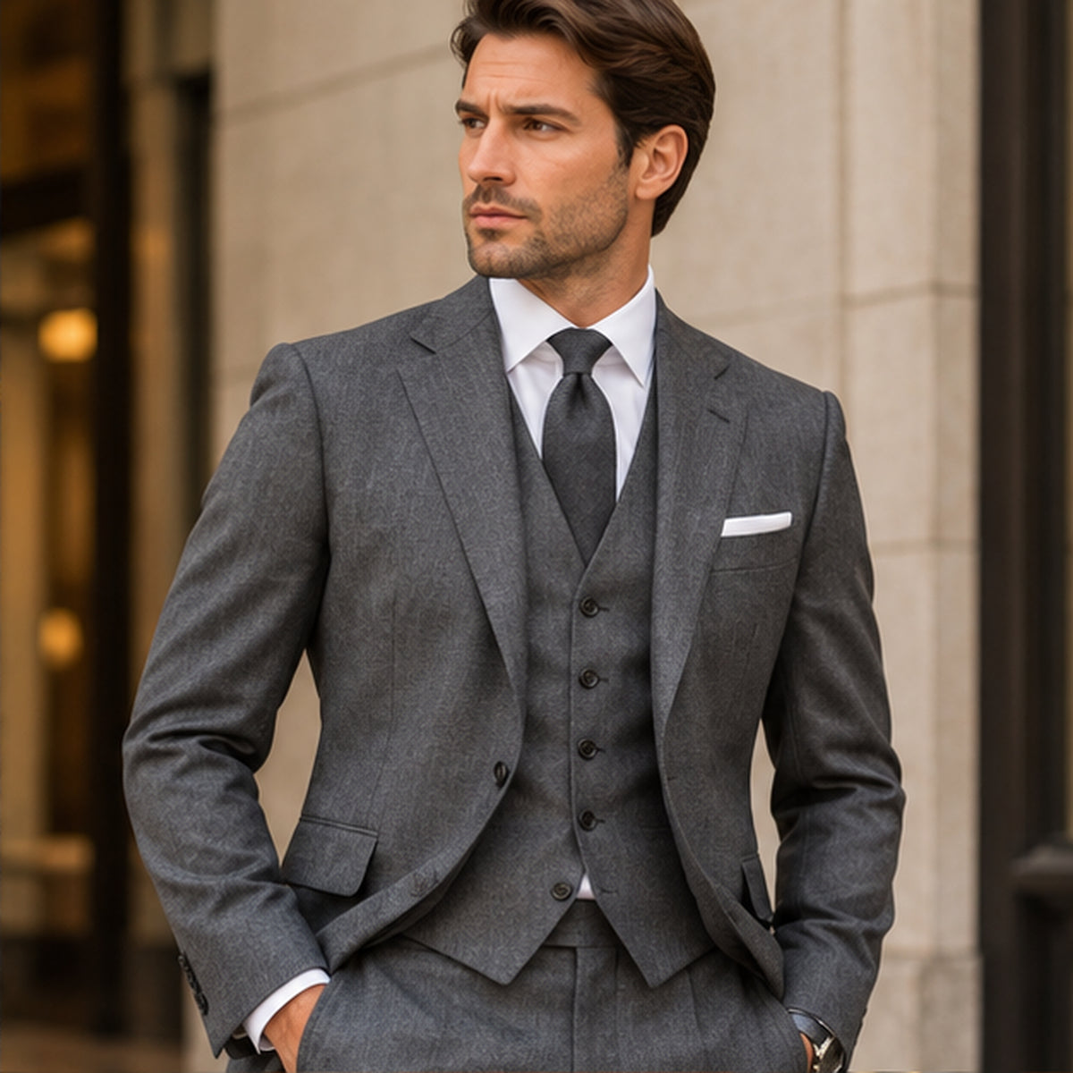 Med Grey Super Merino Wool Fabric 58/60in Width by the Yard Soft