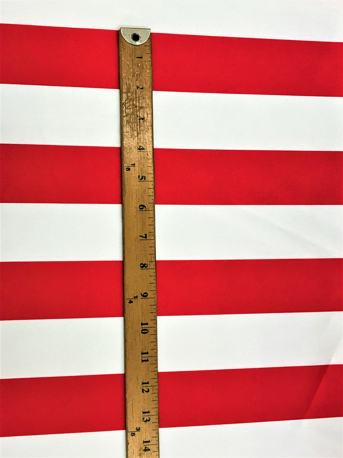 2 Inch Red/White Stripe Satin Fabric - Red/White Horizontal Stripes, 59/60" Width (1 Yard)