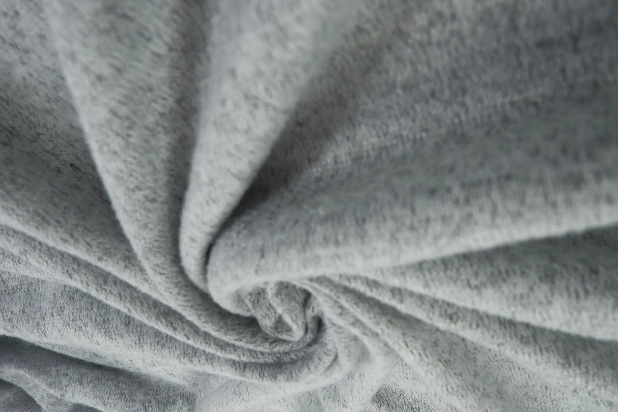 1 Yard Super Soft Hacci Stretch Knit Fabric Heather Grey 58/60 Inches Wide