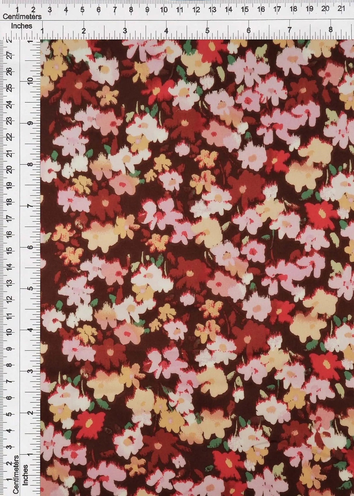 Satin Floral Print Fabric Lightweight Woven Polyester, 57/58” Wide for Dresses & Decor