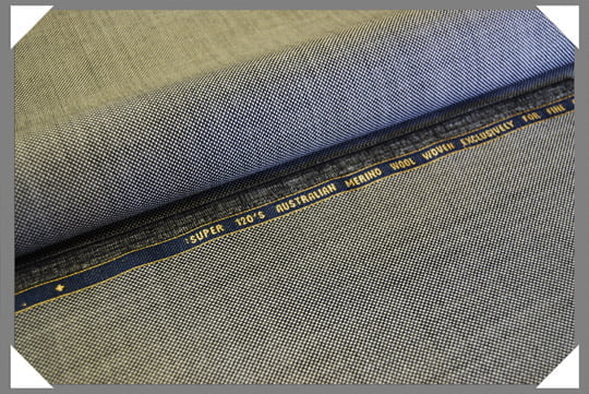 1 Yard Grey Birdseye Super 120s Merino Wool Fabric Premium Tailored Suiting 58/60 Inches Wide