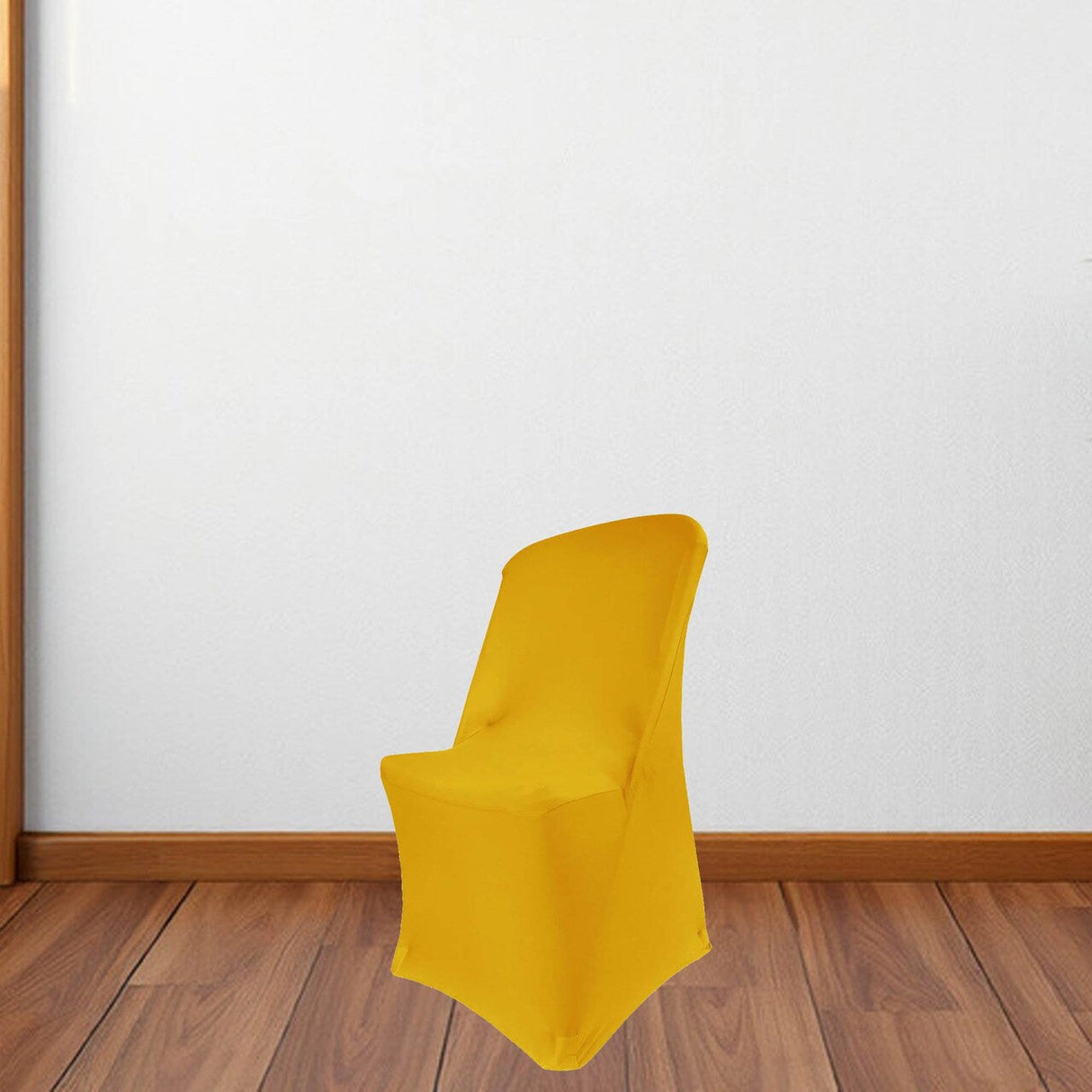 1 Piece Gold Stretch Chair Cover Premium Spandex Fit for Lifetime Folding Chair