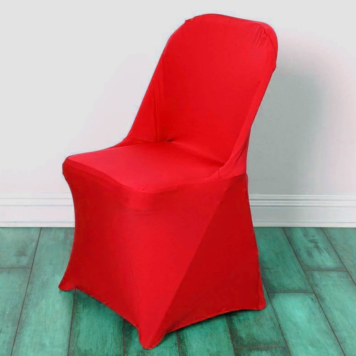 1 Piece Red Stretch Spandex Chair Cover for Folding Event Seating