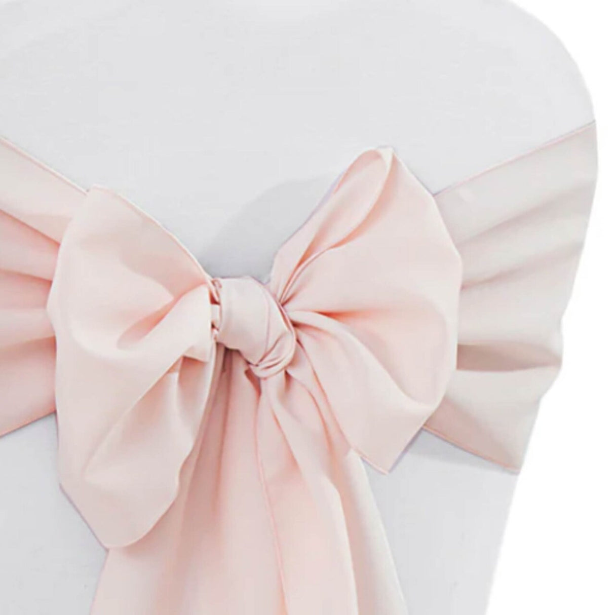 10 Pieces Blush Pink or Rose Gold Elegant 8"x108" Polyester Chair Sashes for Weddings & Events