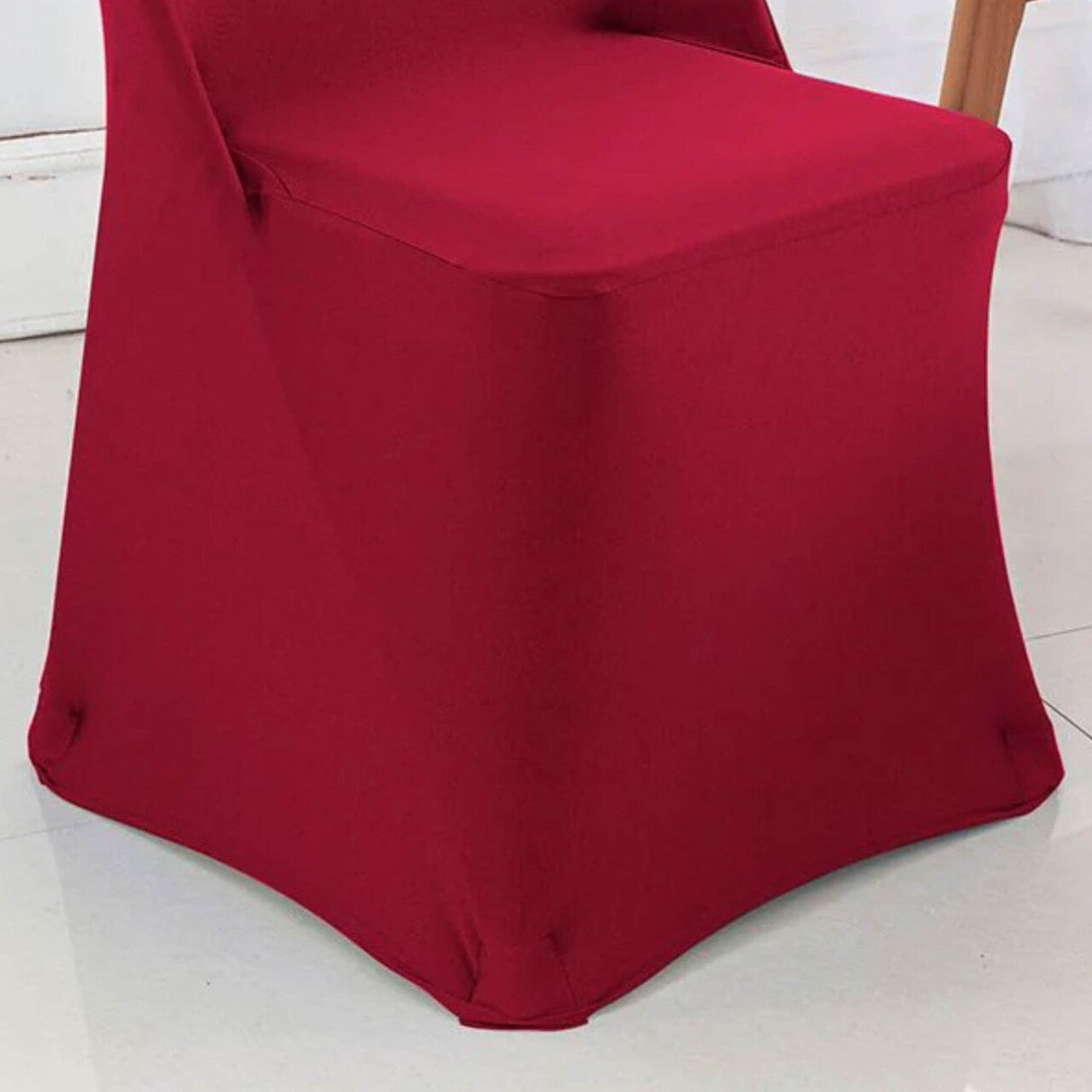 1 Piece Apple Red Stretch Spandex Chair Cover for Vibrant Folding Seating