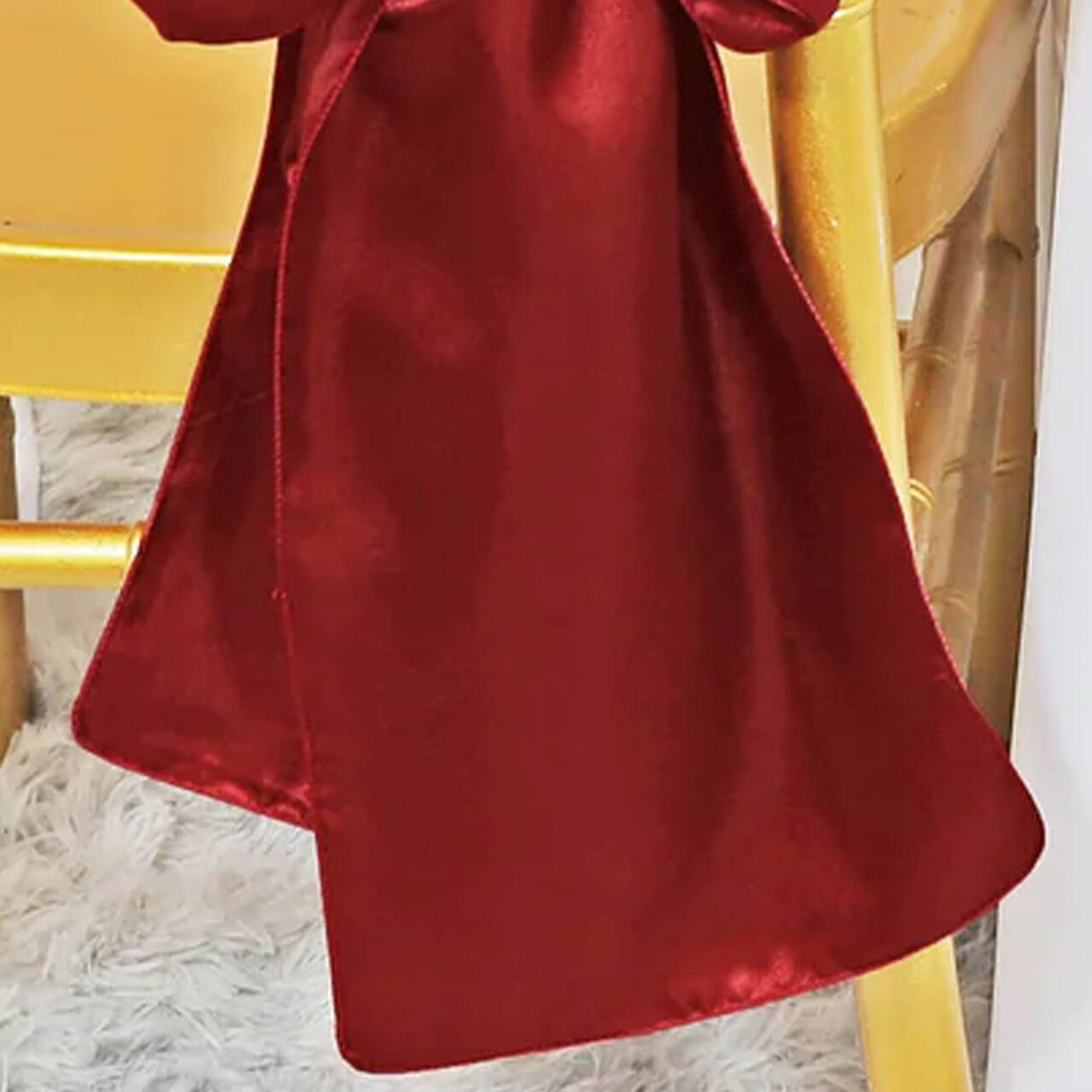 10 Pieces Apple Red Satin Chair Sashes 8"x108" Bold Event Accent