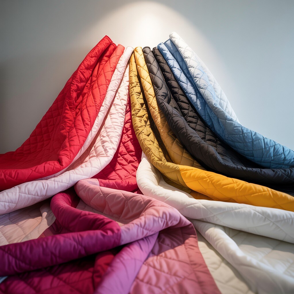 1 Yard Soft Quilted 100% Polyester Padded Fabric Insulated Material for Jackets 58/60 Inch Width