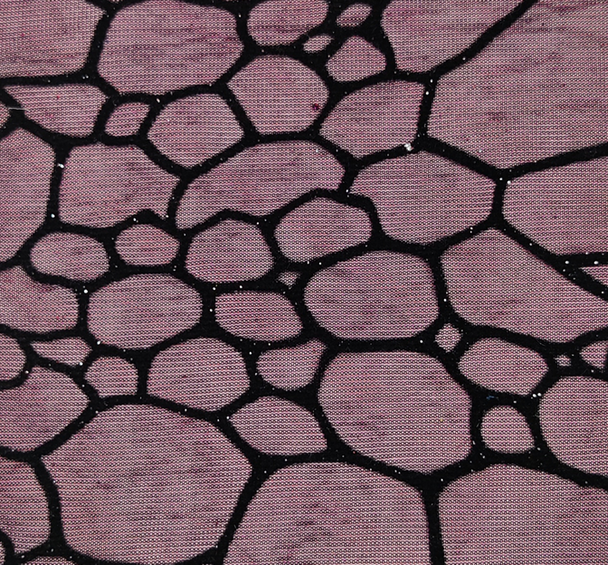 Metallic Swing Knit Fabric Red & Black Tone Stretch Apparel 1 Yard Fabric