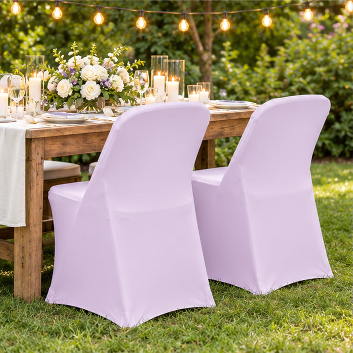 Lavender Premium Spandex Lifetime Folding Chair Cover 220 GSM