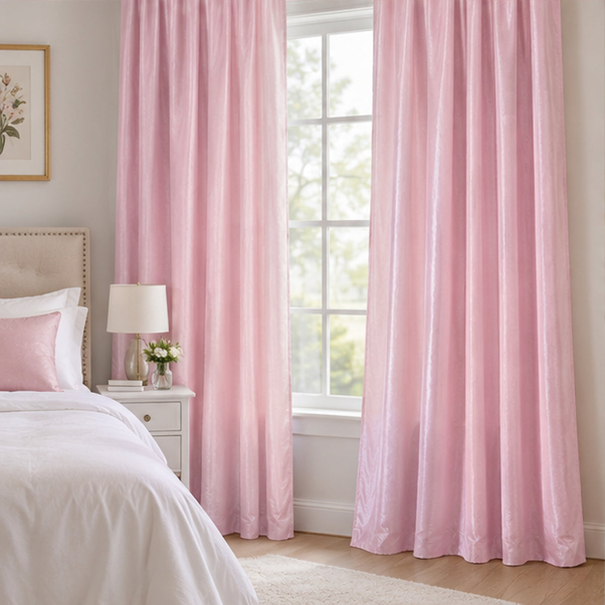 Light Pink Low Stretch Polyester Tricot Fabric 108/120 Inch Yard