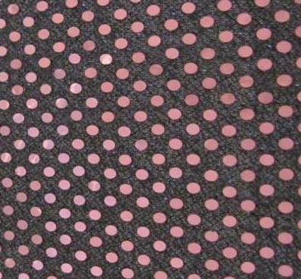 3MM 1 Yard Black & Pink Sequin Fabric on American Knit Lightweight Apparel, Costume Fabric