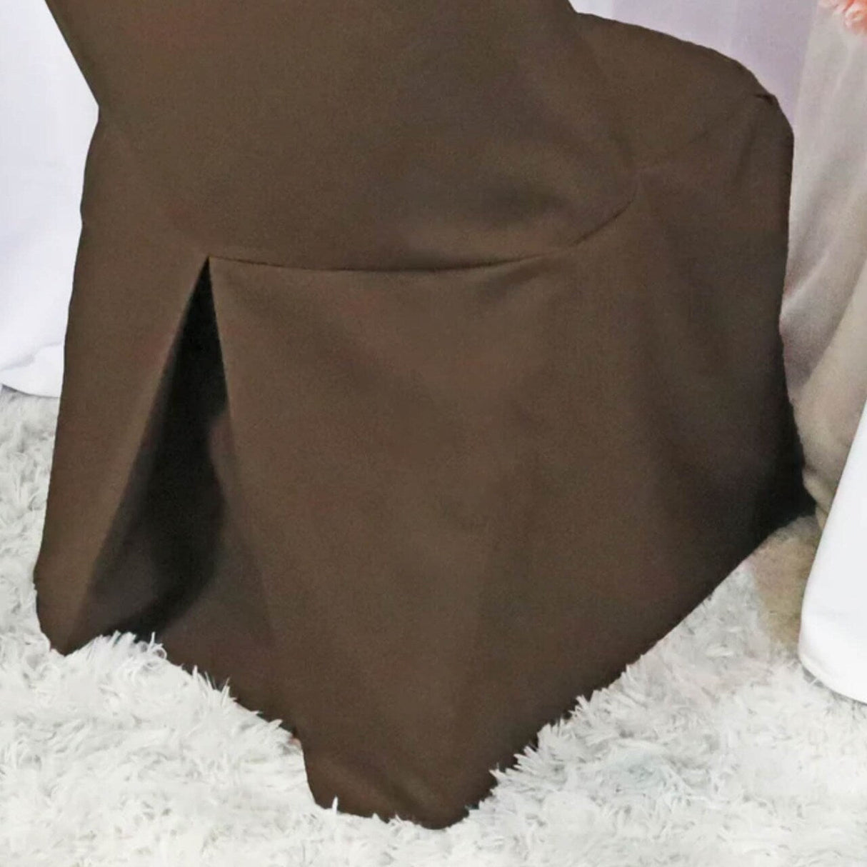 1 Piece Chocolate Polyester Chair Cover for Stylish Folding Seating