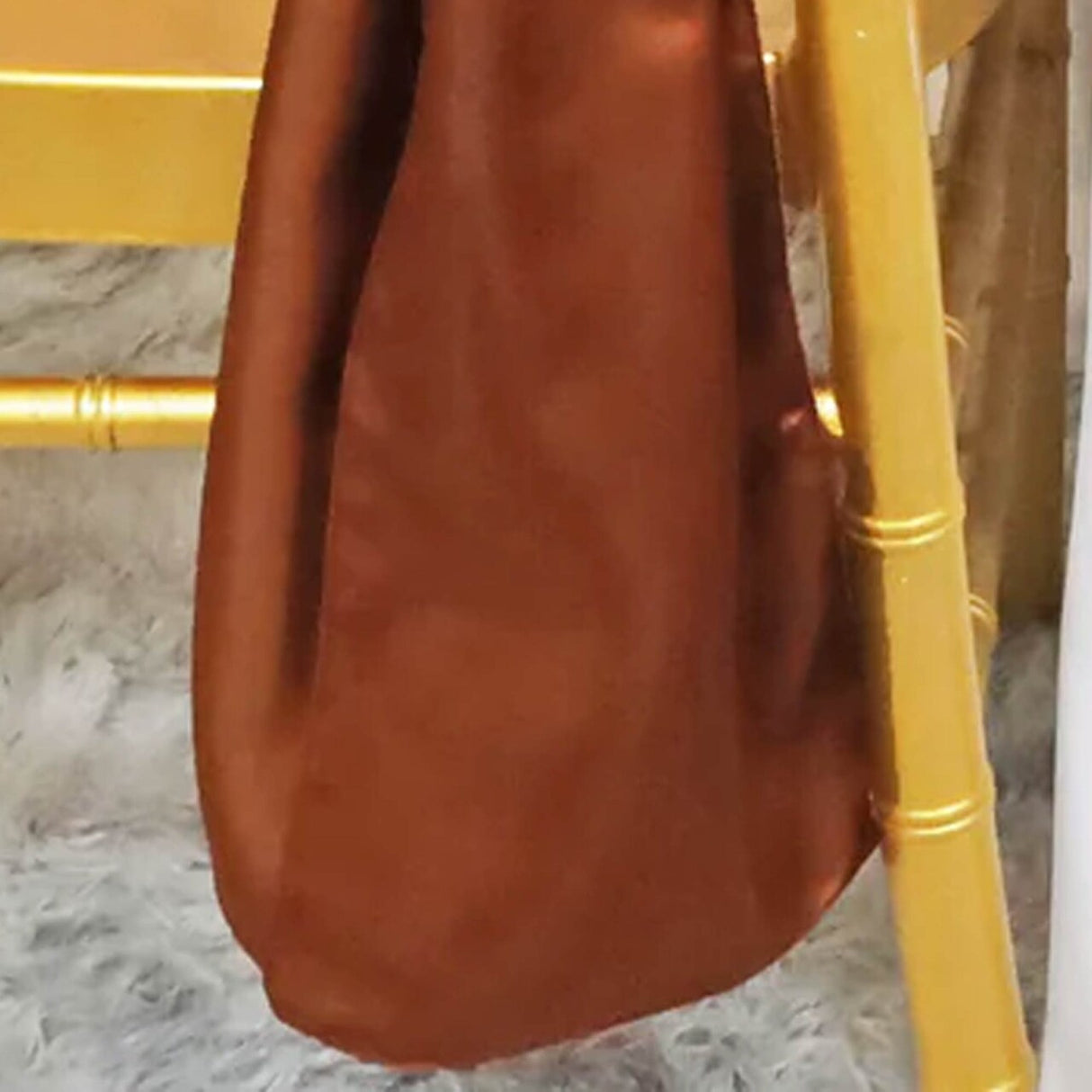 10 Pieces Cognac Satin Chair Sashes 8"x108" Elegant Event Decor