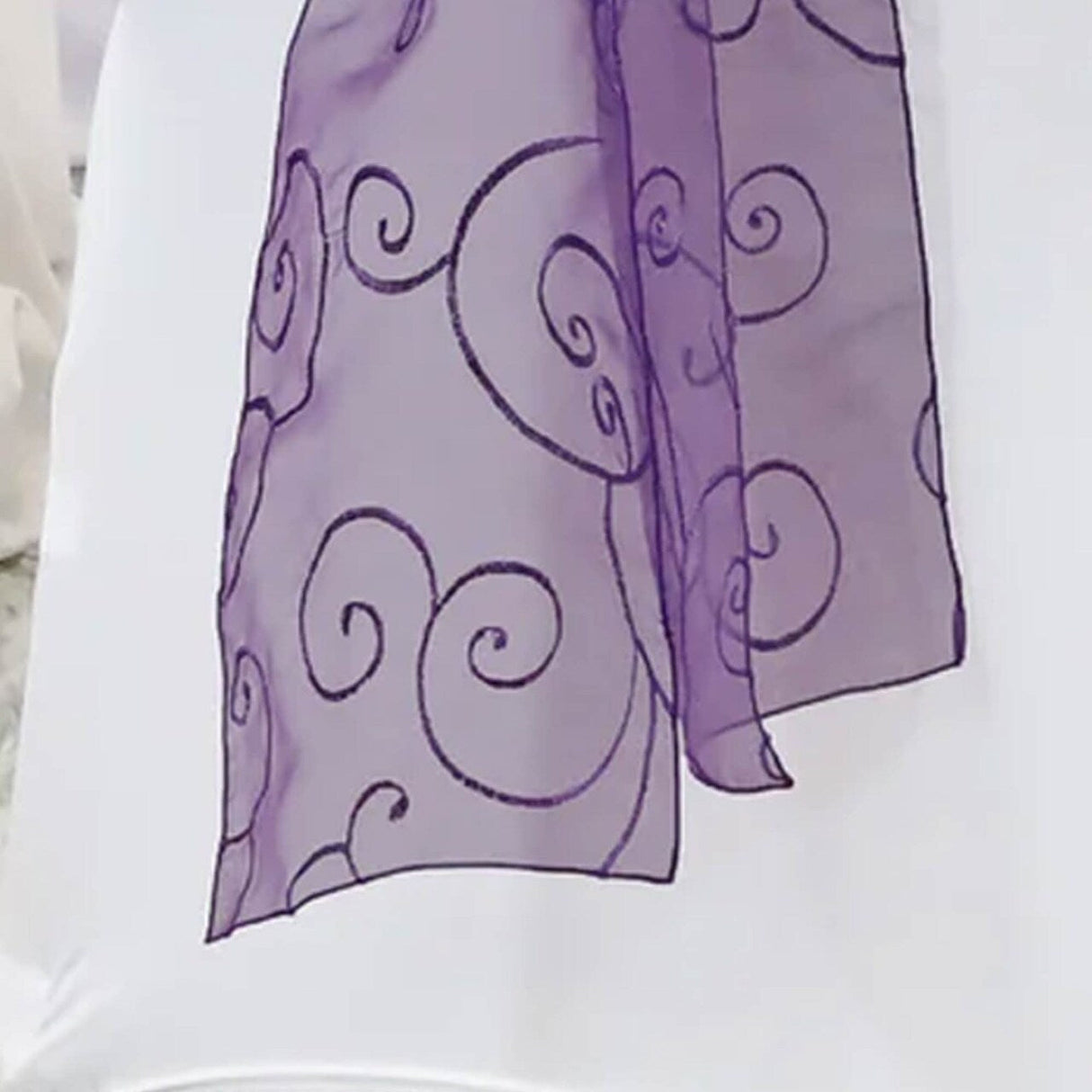 10 Pieces Eggplant Embroidered Organza Chair Sashes Elegant Purple Event Chair Decor 8"x108"