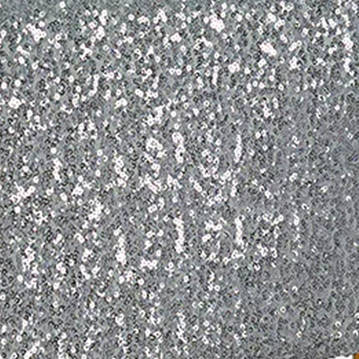 1 Piece Silver Sequin Spandex Chair Cap 13.5 inch by 10 inch Banquet Cover