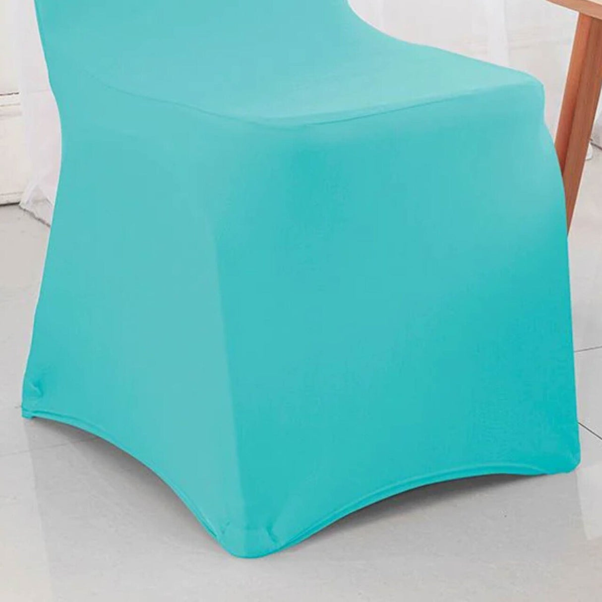 1 Piece Spandex Banquet Chair Cover Pool Blue Stretch Wrinkle Free Elegant Event Decor
