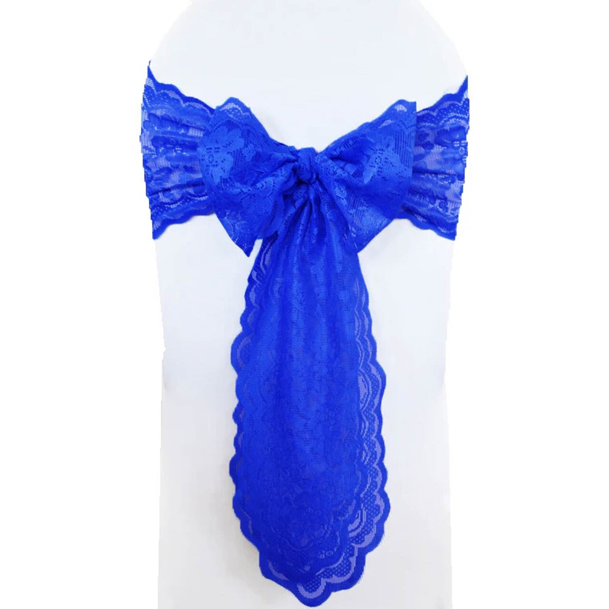 10 Pieces Royal Blue Caspari Lace Chair Sashes for Elegant Event Seating Décor 9x108 Inches
