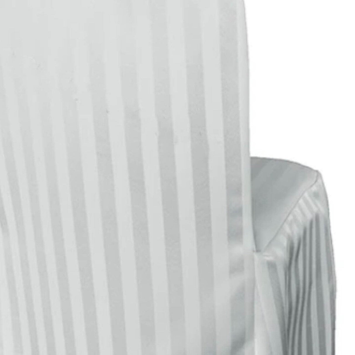 1 Piece Striped Jacquard Polyester Banquet Chair Cover White Elegant Wedding Decor