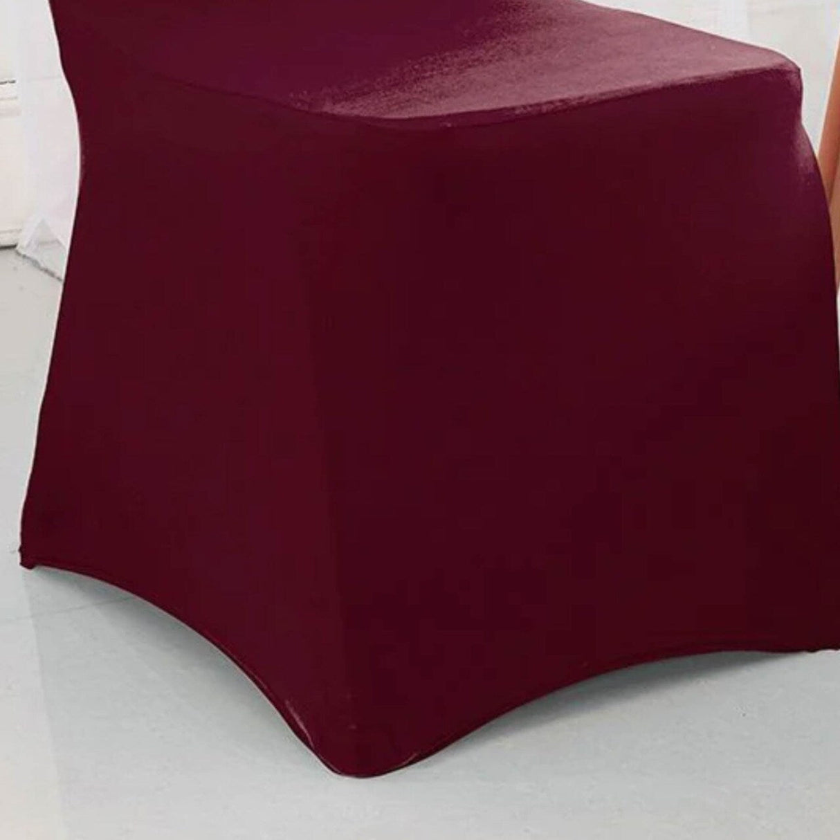 1 Piece Spandex Banquet Chair Cover Burgundy Stretch Wrinkle Resistant Event Decoration
