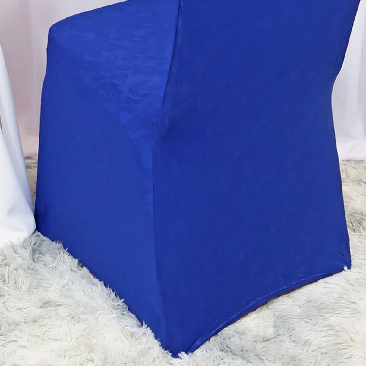 1 Piece Royal Blue Embossed Vintage Spandex Banquet Chair Cover Elegant Event Slipcover
