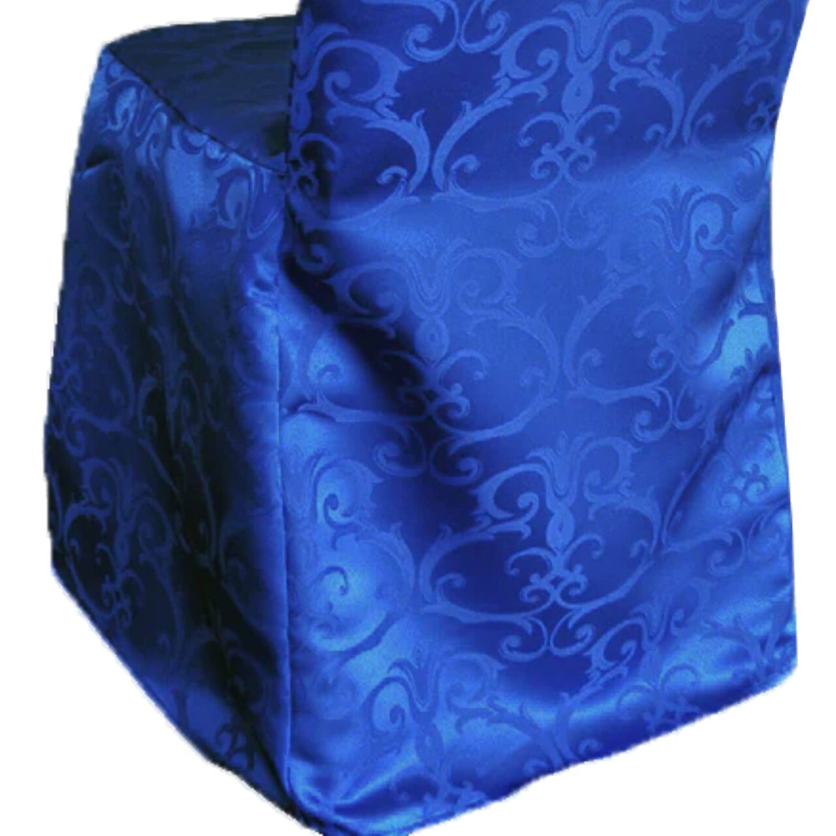 1 Piece Royal Blue Versailles Damask Jacquard Polyester Banquet Chair Cover