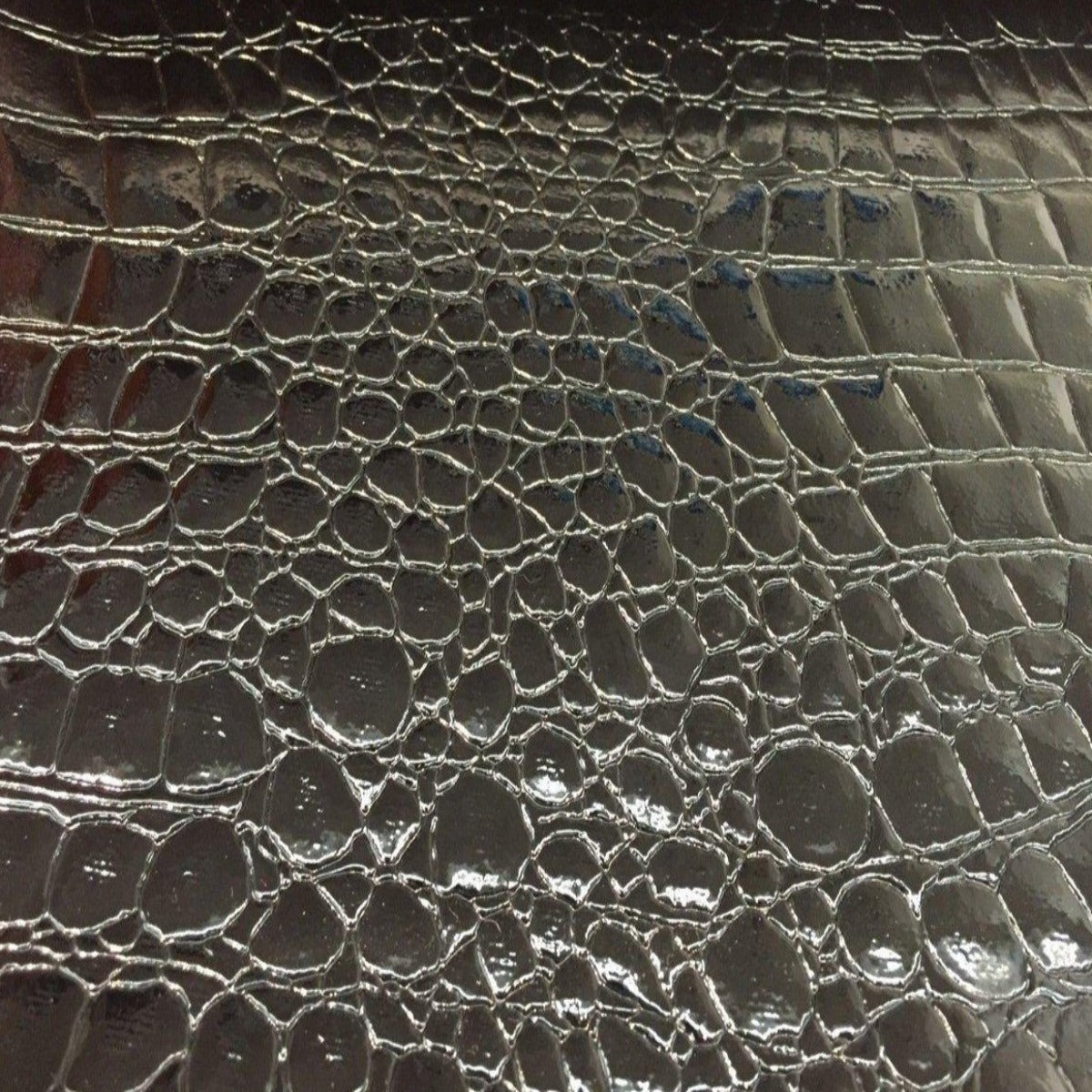 1 Yard Faux Crocodile Vinyl Fabric 100% Polyester