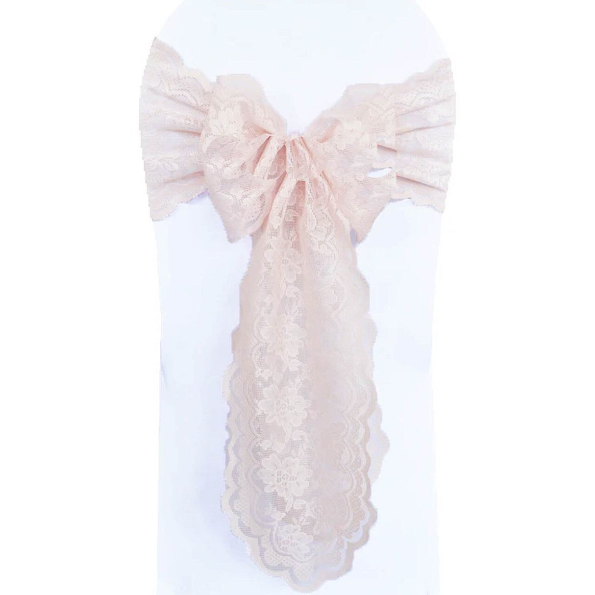 10 Pieces Blush Pink Caspari Lace Chair Sashes Elegant Wedding Decor 9" x 108"