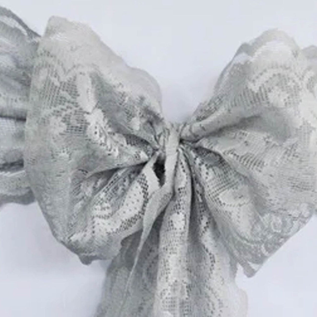 10 Pieces Silver Caspari Lace Chair Sashes for Sophisticated Event Decor 9x108 Inches