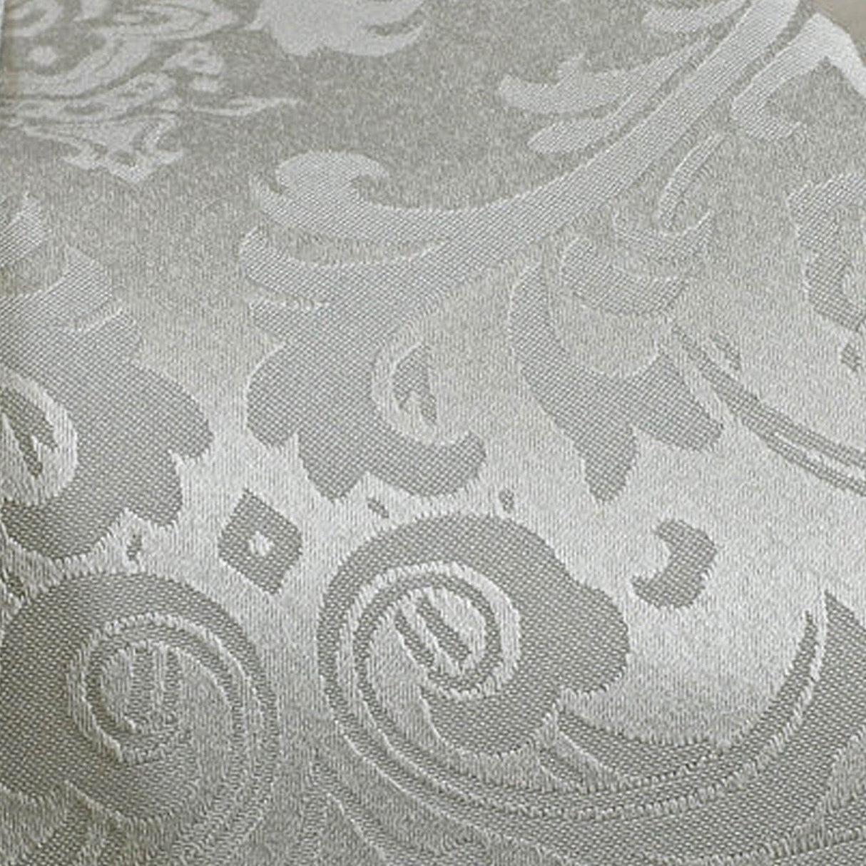 1 Piece Silver Floral Damask Jacquard Polyester Banquet Skirt Chair Cover Elegant Event Decor