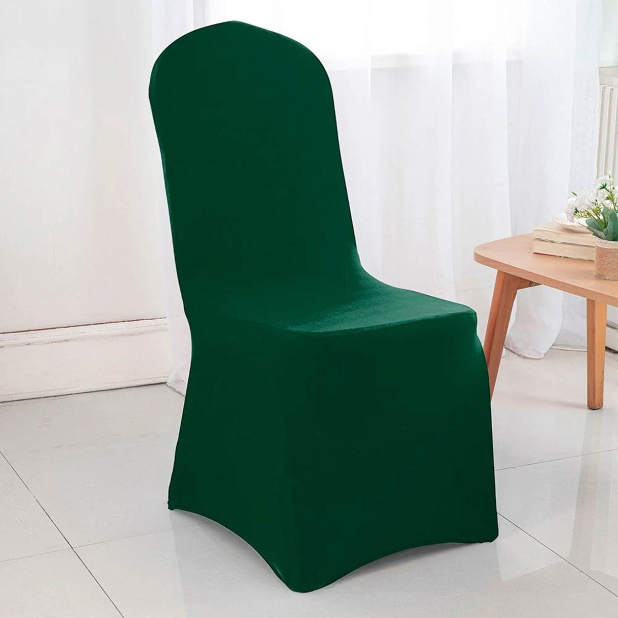1 Piece Spandex Banquet Chair Cover Hunter Green or Holly Green Stretch Wrinkle Resistant