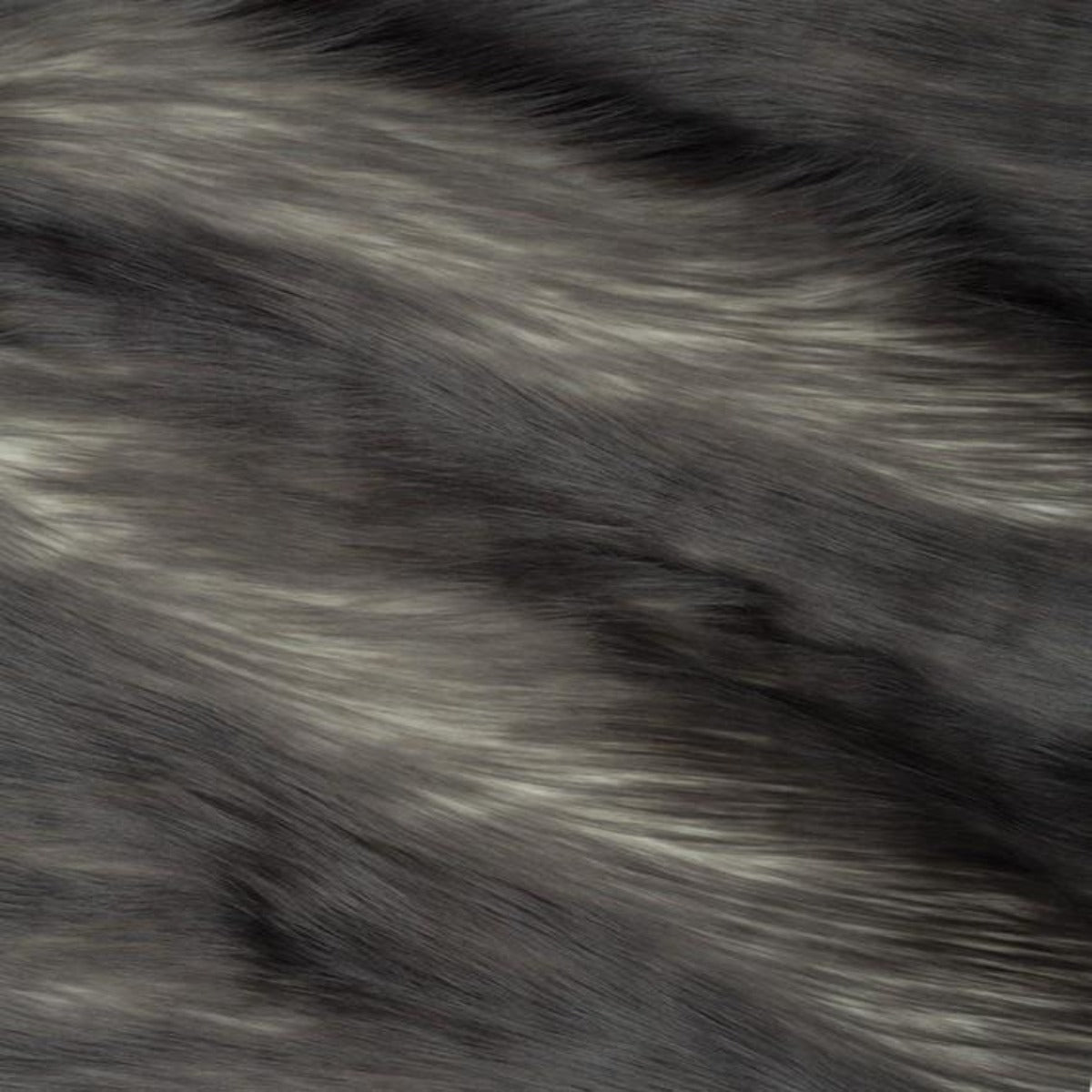 1 Yard Snow Luxury Two Tone Shaggy Faux Fur Fabric 58"/60" Width