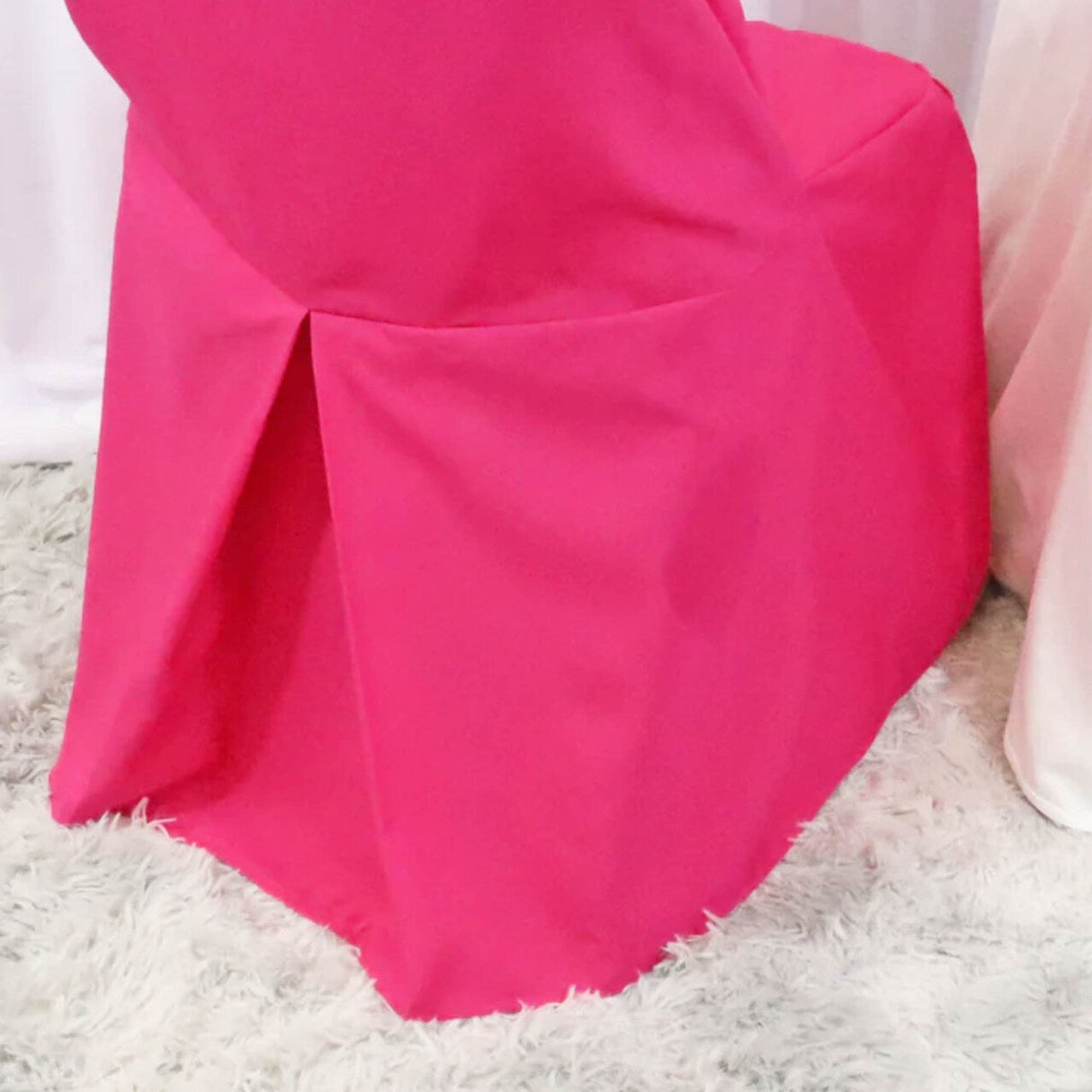 1 Piece Fuchsia Polyester Chair Cover for Vibrant Folding Seating